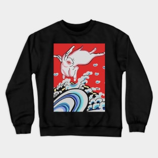 Japanese Edo Era Rabbit Kite Crewneck Sweatshirt